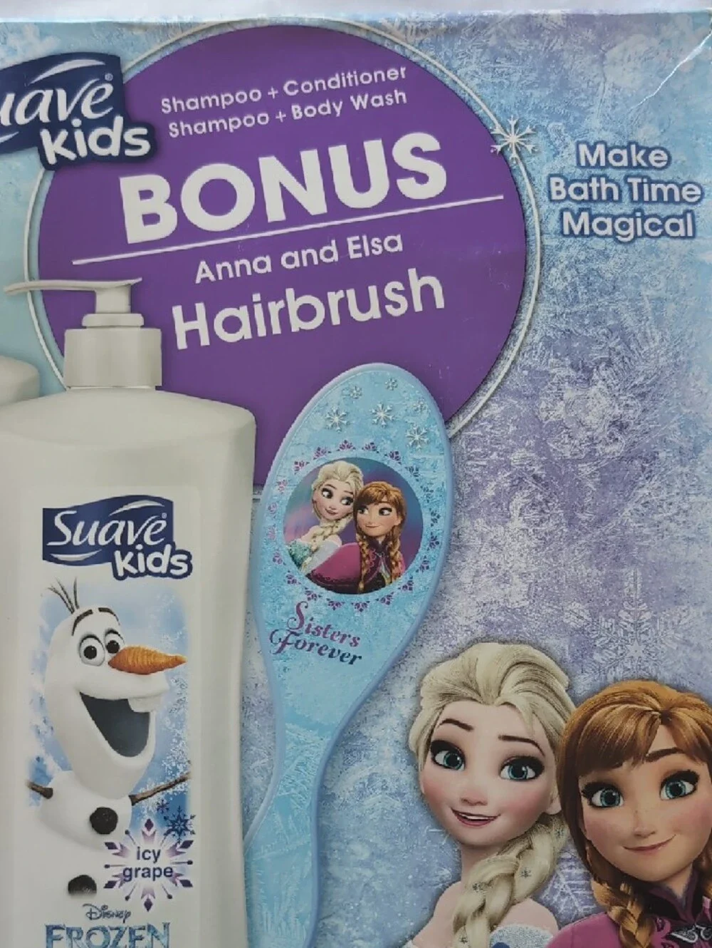Disney Suave Kids Frozen Hairbrush & Shampoo, Conditioner & Body Wash, Hairbrush